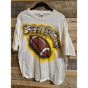 VTG 2006 Pittsburgh Steelers Airbrushed T-Shirt Jerome Bettis #36 Jerzees XL